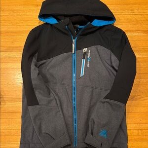 ZeroXPosur Kids Black and Gray Jacket : Size 14-16 (waterproof)